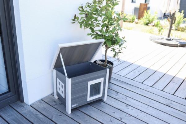 Kerbl ECO Katzenhaus outdoor Hundehaus für kleine Hunde und Katzen Eli